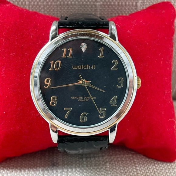 Watch.it Men Wristwatch Genuine Diamonds Quartz Analog Watch - Picture 1 of 11